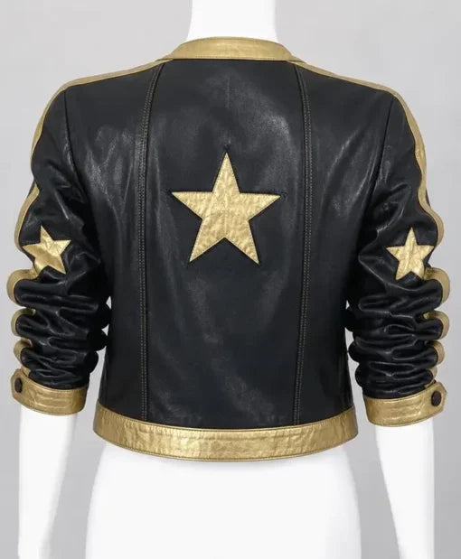 Premium Vintage Golden Star real leather jacket