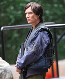 Blue Cillian Murphy A Quiet Place III Jacket with zipper closure