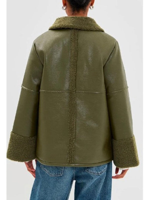Not Suitable for Work Abby Green Leather Jacket