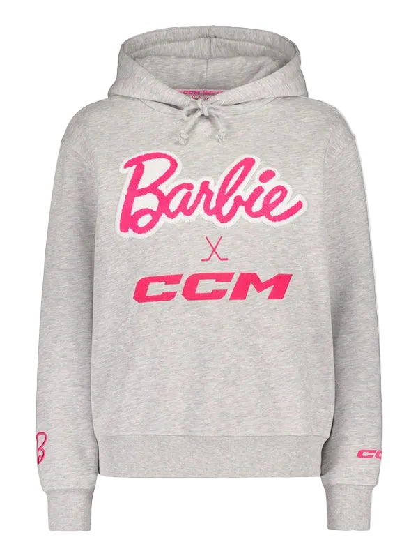 Barbie x CCM Grey Embroidered Adult Hoodie