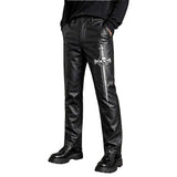 Men Black Gothic Leather Pants