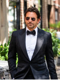 Bradley Cooper Black Peak Lapel Tuxedo Suit