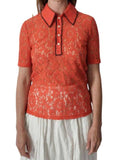 Little Brother Ego Nwodim Red Floral Lace Top