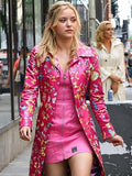Elle S01 Lexi Minetree Butterfly Printed Pink Coat