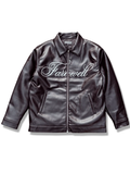 Farewell Division Men's Vegan Leather Jacket Classic Biker Style
