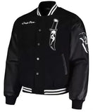 Scream Ghostface Butcher Knife Black Varsity Jacket