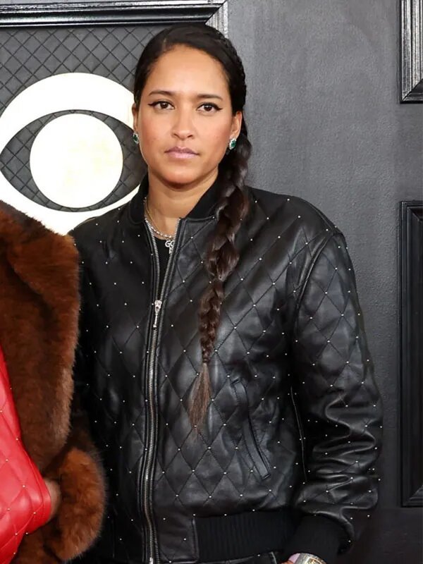 Grammys Awards 2023 Helen Lasichanh Black Tracksuit