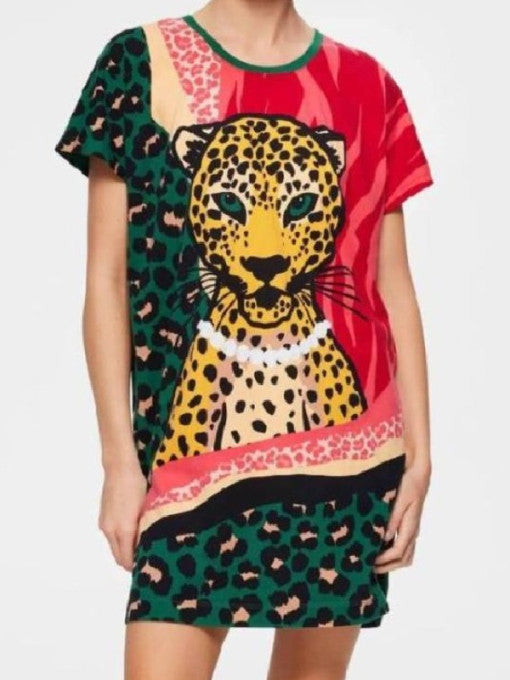 Home And Away 2026 Stephanie Panozzo Leopard Print T-Shirt