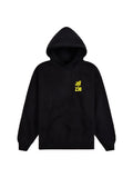 Black JAY-Z hoodie with a small yellow JAY-Z30 logo on the chest and a front kangaroo pocket
