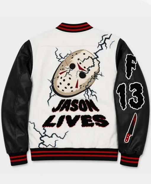Horror-inspired F13 Jason Lives Varsity Jacket