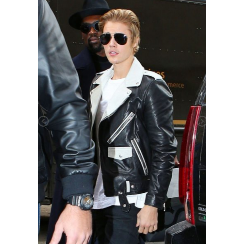 Justin Bieber Black Stylish Leather Jacket
