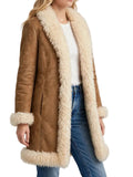 Penny Lane Kate Hudson brown suede Afghan coat for women