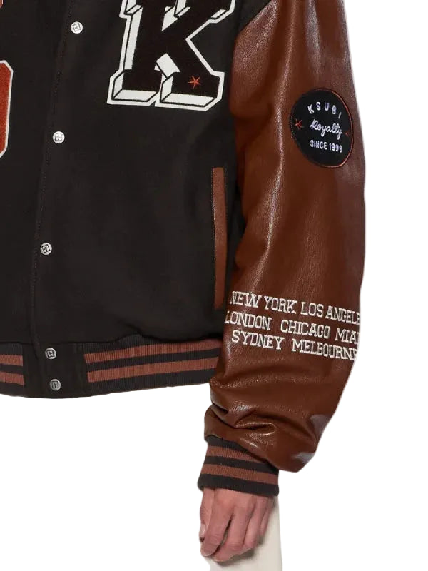 Ksubi Patched Black Varsity Jacket