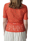 Little Brother Ego Nwodim Red Floral Lace Top