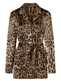 Leopard Print Velvet Shirt Women