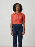 Little Brother Ego Nwodim Red Floral Lace Top