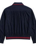 Blue cotton polyester Marty Supreme jacket with shirt collar