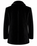 Luxury men's black mink fur winter coat