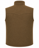 Men's wool beige zip up ranch cowboy vest
