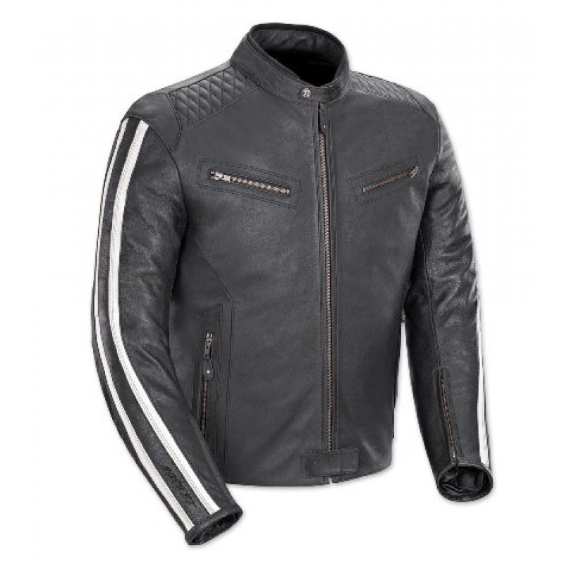 Minnesota Quilted Shoulder Leather Jacket