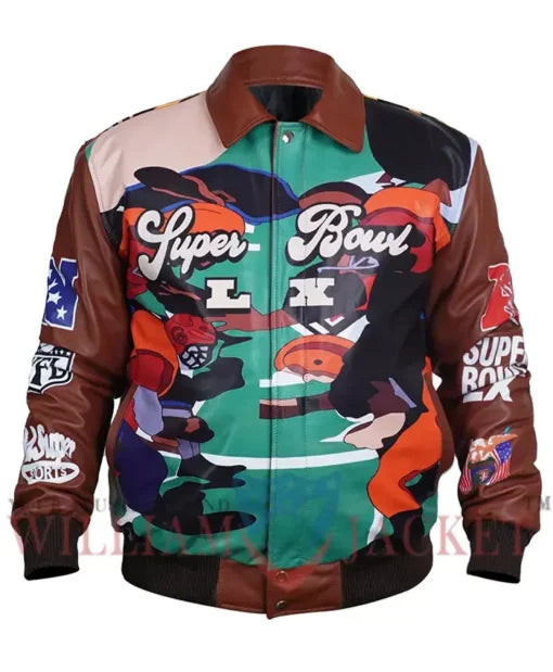Super Bowl LX Jeff Hamilton KidSuper FW26 leather jacket