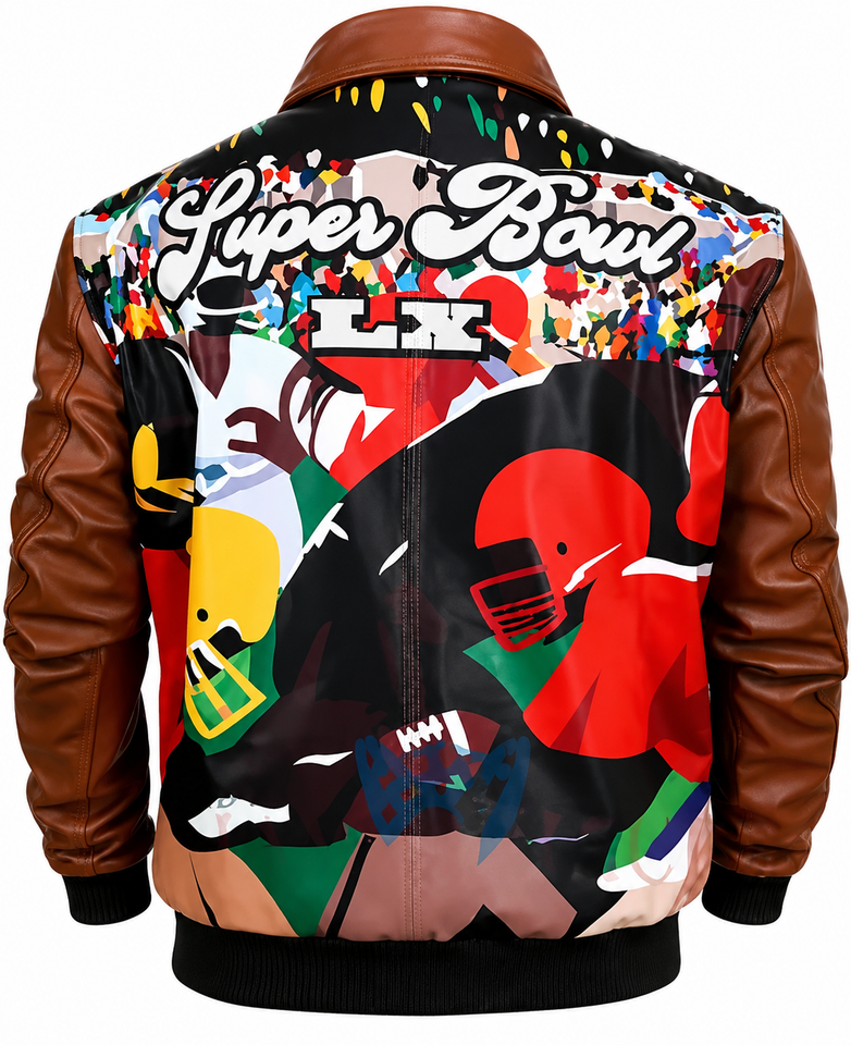 Jeff Hamilton KidSuper FW26 multi-color jacket front view