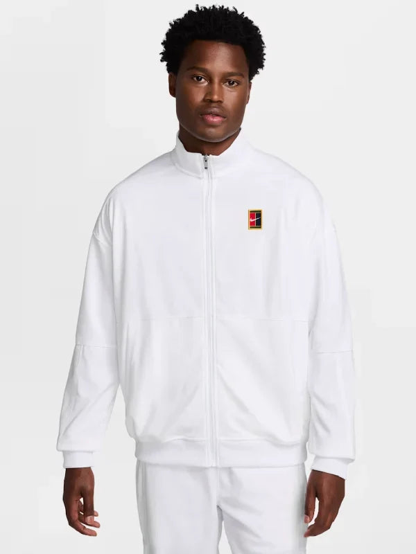 Nike Court Heritage White Zipper Tennis Jacket