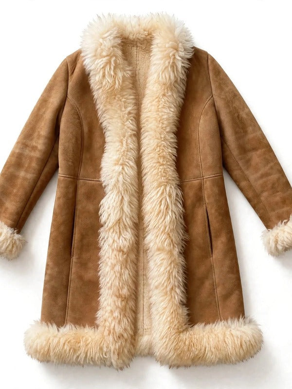 Penny Lane Kate Hudson Brown Suede Afghan Coat