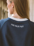 Pink Palm Puff Crewneck Sweatshirt