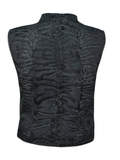 Premium Black Karakul Persian Lamb Fur Vest for Men
