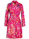 Elle S01 Lexi Minetree Butterfly Printed Pink Coat