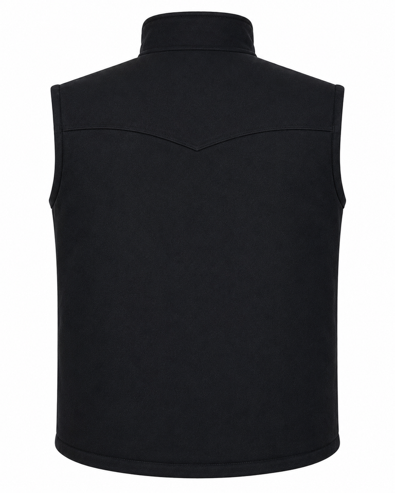 Premium black sleeveless parachute vest for men