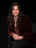 Courteney Cox Scream Brown Velvet Blazer Coat