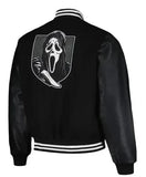 Scream Ghostface Butcher Knife Black Varsity Jacket