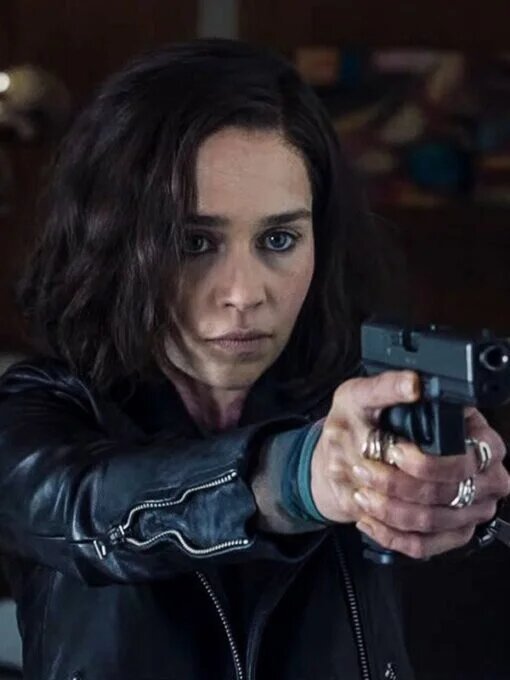 Emilia Clarke S01 Secret Invasion Leather Black Jacket