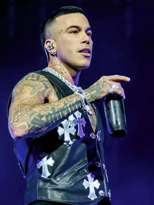 Sfera Ebbasta Stadio San Siro Leather Vest