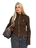Kelehan Long Sleeve Stonewashed Brown Jacket