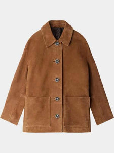 TV Series The Gentlemen S02 Benedetta Porcaroli Brown Suede Coat