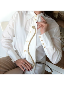 The Gentlemen Season 2 Snake Tie Shirt Crystal Print