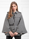 The Gentlemen Season 2 Houndstooth Cape Jacket