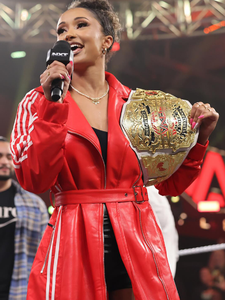 WWE NXT 2026 Kelani Jordan Red Adidas Hooded Coat