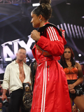 WWE NXT 2026 TNA Knockouts Champion Kelani Jordan Red Leather Adidas 3 Stripes Hooded Coat