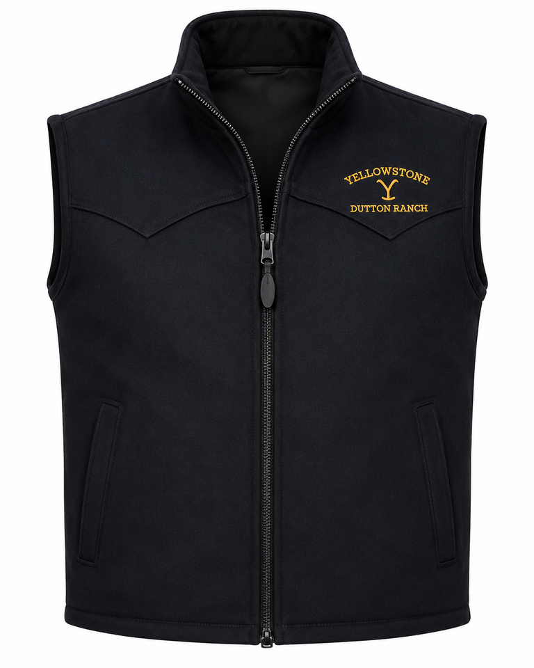 Mens Black Quilted Parachute Vest Waistcoat with stand collar