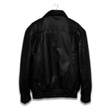 Classic Black Bomber Biker Genuine Sheepskin Leather Jacket for Women