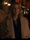 You Guinevere Beck Pale Pink Long Trench Coat