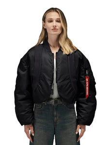 Knit Rib MA-1 Flight Jacket for Women