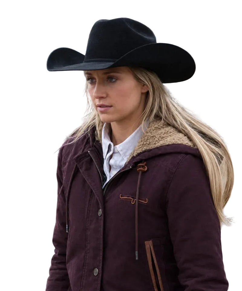 Amber Marshall Burgundy Heartland Style Western Jacket