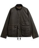Dark Brown Barbour Jacket with Zipper Closure