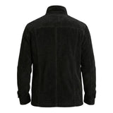 Corduroy jacket with full-length sleeves and buttoned cuffs