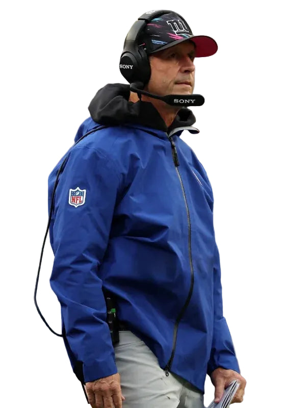 John Harbaugh NY Giants windbreaker rain jacket